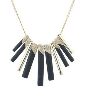 Encrusted Tapered V Necklace